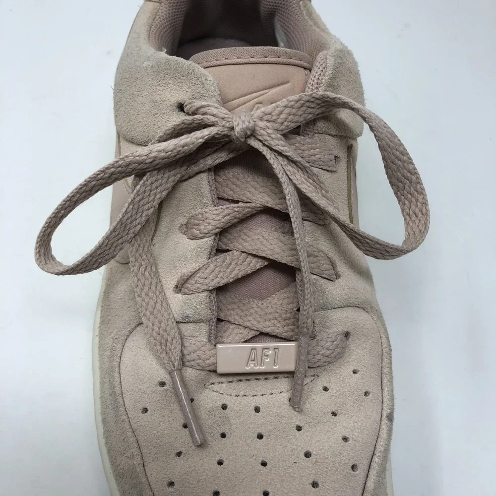 Nike Air Force 1 Sage Low Womens 6.5 Blush Pink Suede Leather Lace Up Streetwear